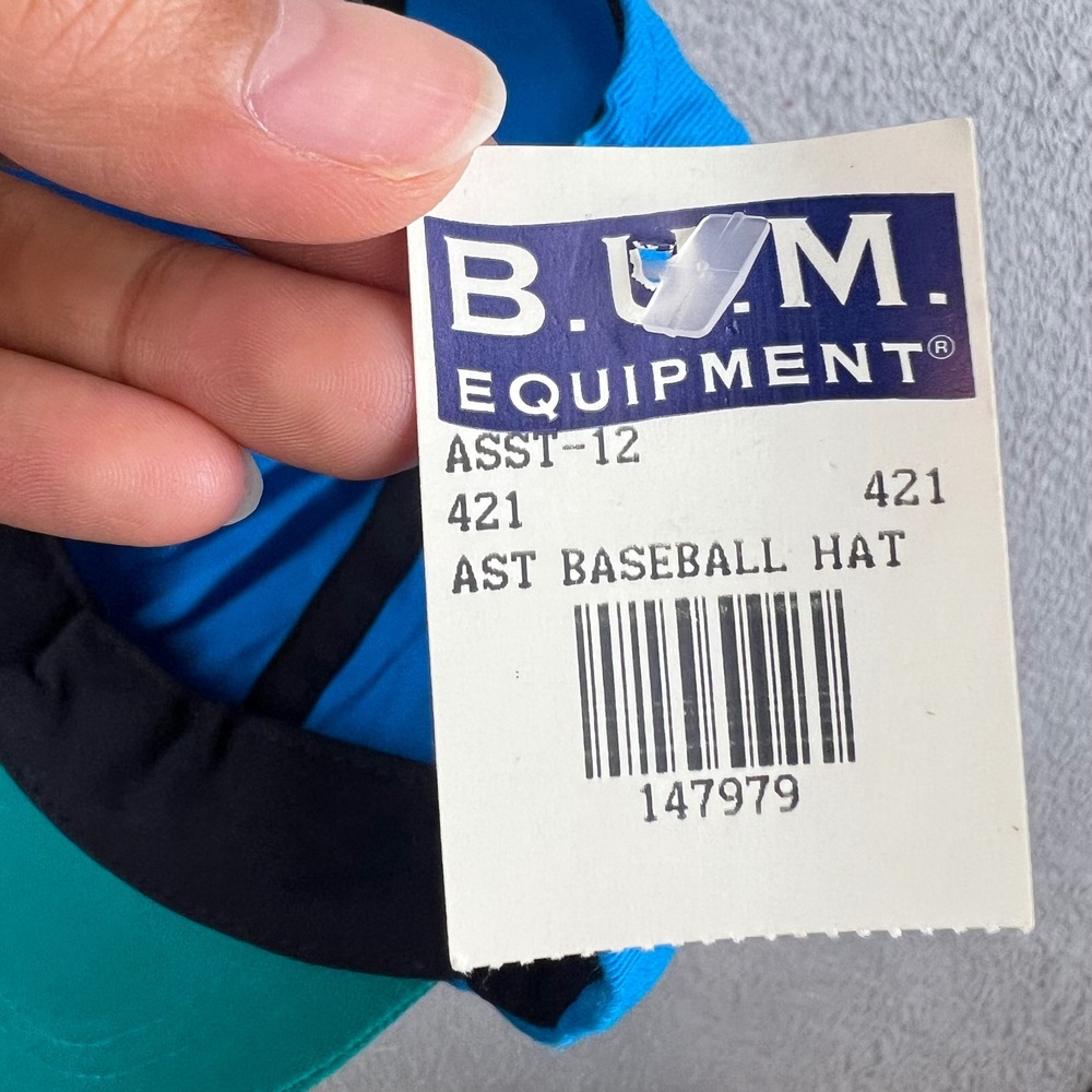 New BUM Equipment Kids Vintage Snapback Hat Blue Teal Baseball Cap ASST-12 - Picture 5 of 6
